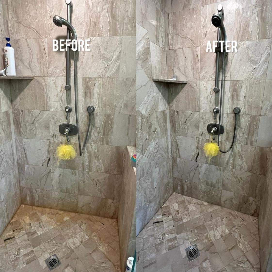 Before and after comparison